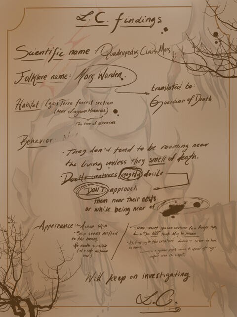 L.C's passage of their findings and ongoing investigation about the Mors Wardens. (June 2024)