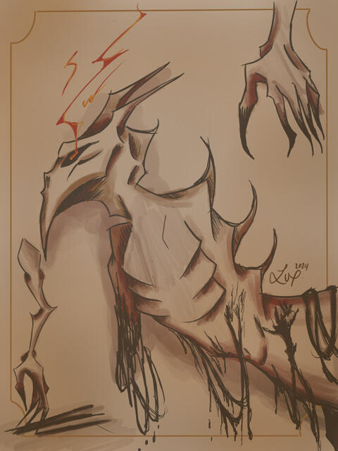 Color ver. 02 of Mors Warden name meaning Guardian of Death. They lose limbs whenever there is a catastrophe as a symbol of mourning the death of innocents. (June 2024)