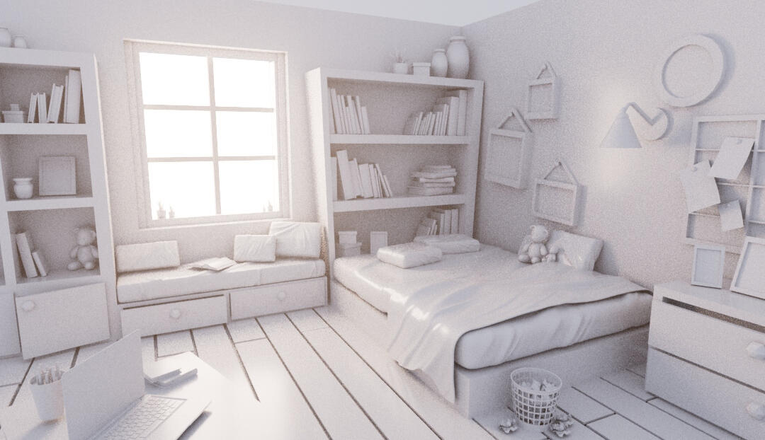 My final exam for the course Creation of 3D environments. Some elements like the computher and the teddy bears were downloaded from turbosquid.