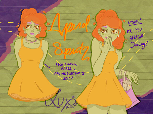 Redraw of my OC Spritz (2025)