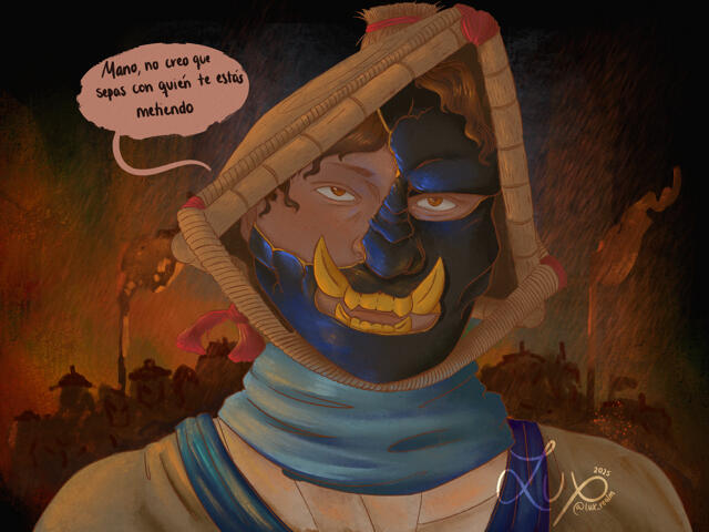 Gift made for one of my best friends for his birthday. He adores samurai culture, so I turned him into his own version of one. (March 2025)